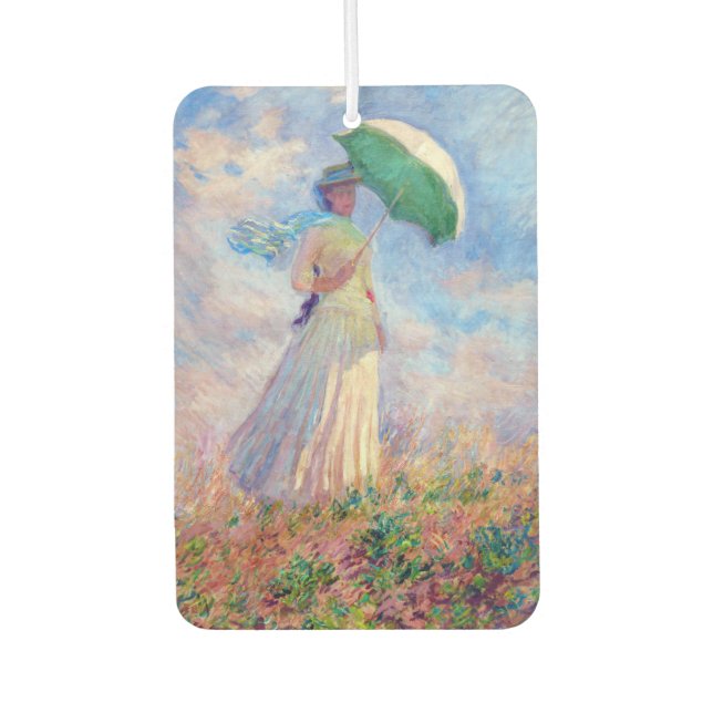 Claude Monet - Woman with a Parasol facing right Air Freshener (Front)