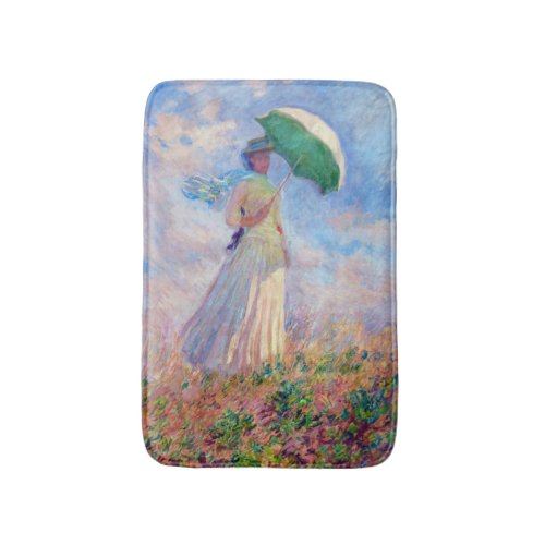 Claude Monet _ Woman with a Parasol facing right Bath Mat