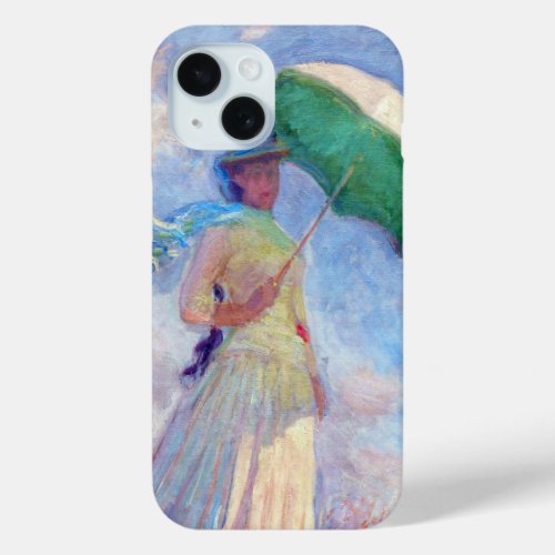 Claude Monet _ Woman with a Parasol facing right iPhone 15 Case