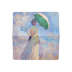 Claude Monet - Woman With A Parasol Facing Right Checkbook Cover at Zazzle