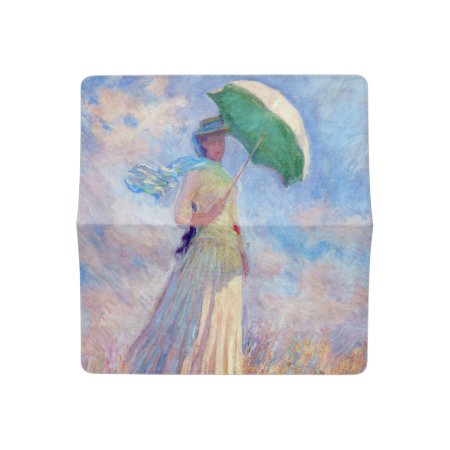 Claude Monet - Woman With A Parasol Facing Right Checkbook Cover