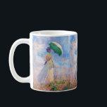 Claude Monet - Woman with a Parasol facing right Coffee Mug<br><div class="desc">Study of a Figure Outdoors,  also known as Woman with a Parasol/Umbrella facing right. By Claude Monet in 1886.</div>