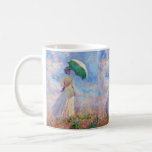 Claude Monet - Woman with a Parasol facing right Coffee Mug<br><div class="desc">Study of a Figure Outdoors,  also known as Woman with a Parasol/Umbrella facing right. By Claude Monet in 1886.</div>