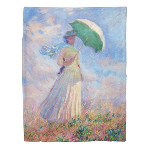 Claude Monet _ Woman with a Parasol facing right Duvet Cover