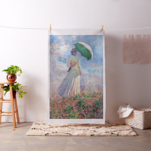 Claude Monet - Woman with a Parasol facing right Fabric