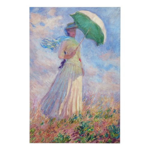 Claude Monet _ Woman with a Parasol facing right Faux Canvas Print