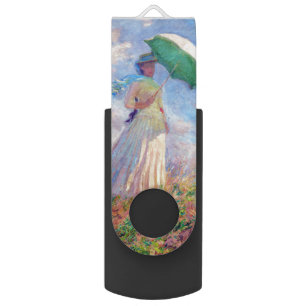 Claude Monet - Woman with a Parasol facing right Flash Drive