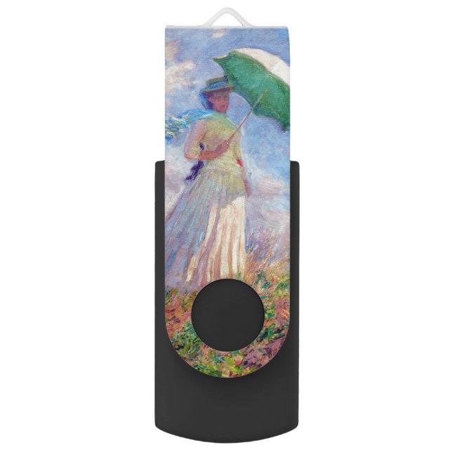 Claude Monet - Woman with a Parasol facing right Flash Drive (Front Vertical)