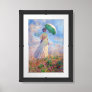 Claude Monet - Woman with a Parasol facing right Framed Art