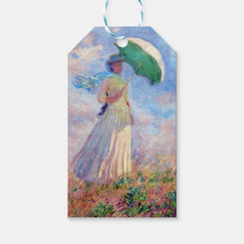 Claude Monet _ Woman with a Parasol facing right Gift Tags