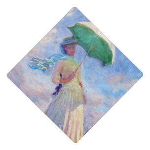 Claude Monet - Woman with a Parasol facing right Graduation Cap Topper