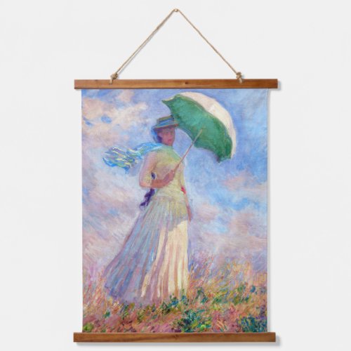 Claude Monet _ Woman with a Parasol facing right Hanging Tapestry