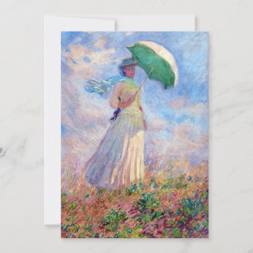 Claude Monet _ Woman with a Parasol facing right Invitation