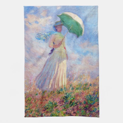 Claude Monet _ Woman with a Parasol facing right Kitchen Towel