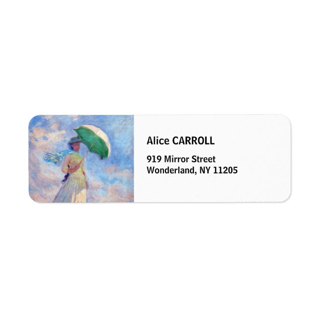 Claude Monet - Woman with a Parasol facing right Label (Front)