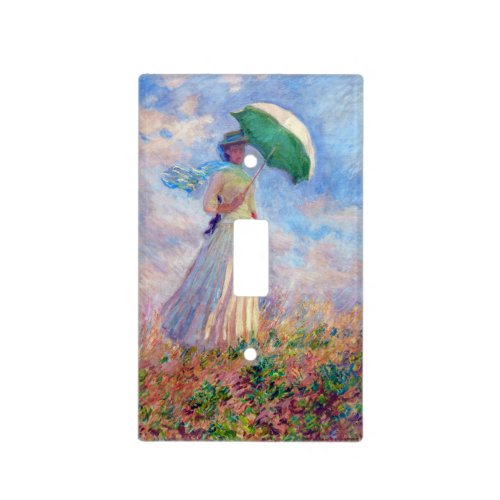 Claude Monet _ Woman with a Parasol facing right Light Switch Cover