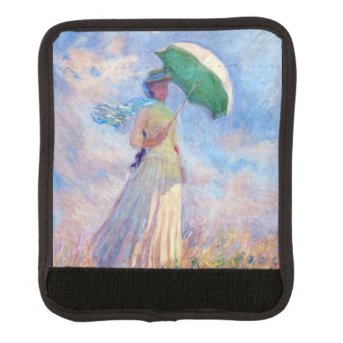 Claude Monet _ Woman with a Parasol facing right Luggage Handle Wrap