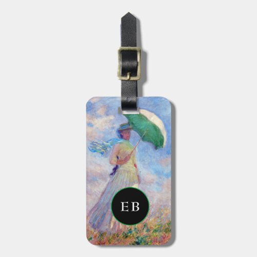 Claude Monet _ Woman with a Parasol facing right Luggage Tag