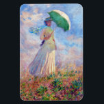 Claude Monet - Woman with a Parasol facing right Magnet<br><div class="desc">Study of a Figure Outdoors,  also known as Woman with a Parasol/Umbrella facing right. By Claude Monet in 1886.</div>