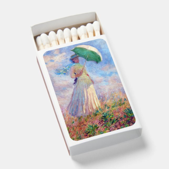 Claude Monet - Woman with a Parasol facing right Matchboxes (Front Open)