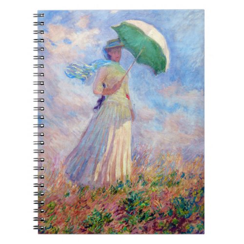 Claude Monet _ Woman with a Parasol facing right Notebook
