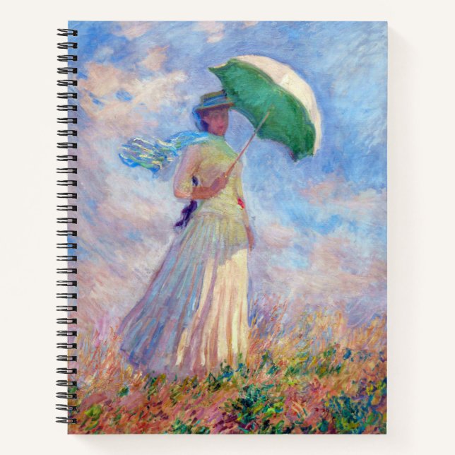 Claude Monet - Woman with a Parasol facing right Notebook (Front)