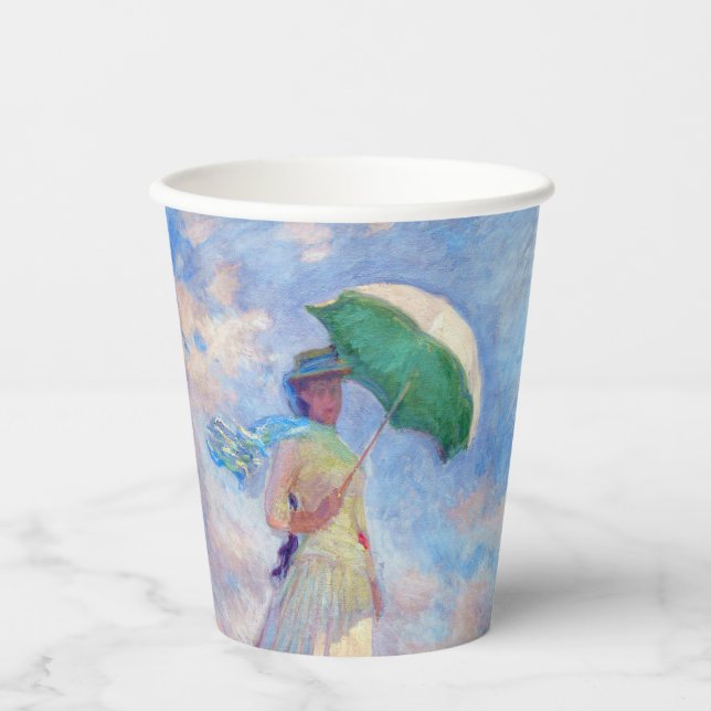 Claude Monet - Woman with a Parasol facing right Paper Cups (Front)