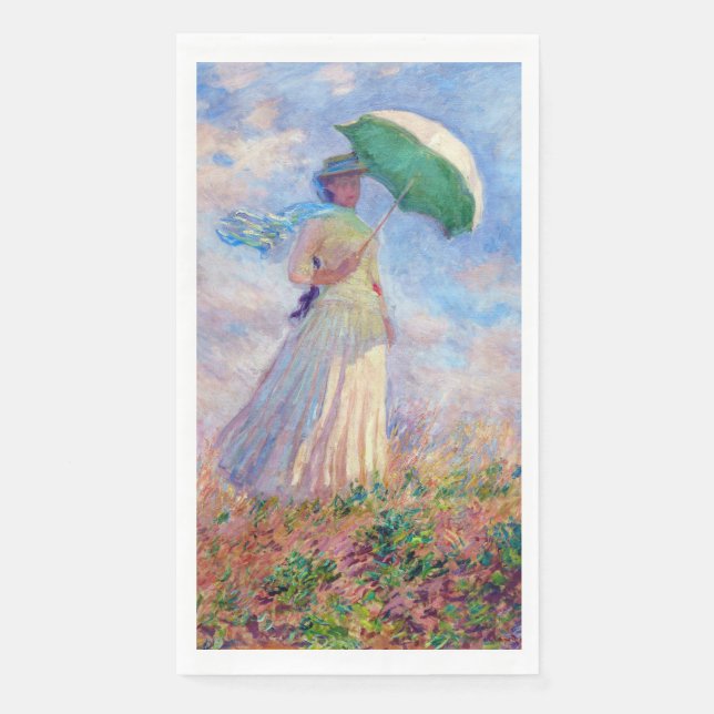 Claude Monet - Woman with a Parasol facing right Paper Guest Towels (Front)