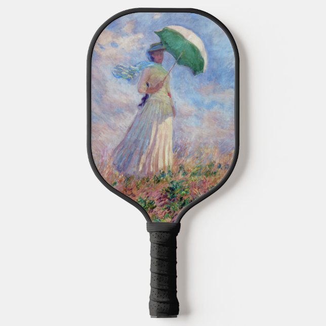 Claude Monet - Woman with a Parasol facing right Pickleball Paddle (Front)