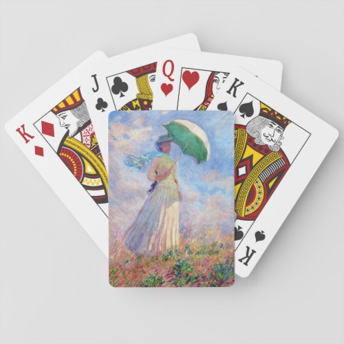 Claude Monet _ Woman with a Parasol facing right Playing Cards