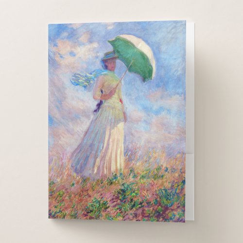 Claude Monet _ Woman with a Parasol facing right Pocket Folder