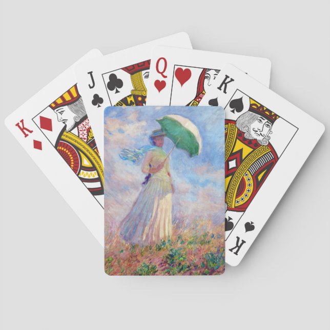 Claude Monet - Woman with a Parasol facing right Poker Cards (Back)
