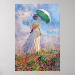 Claude Monet - Woman with a Parasol facing right Poster