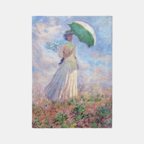 Claude Monet _ Woman with a Parasol facing right Rug