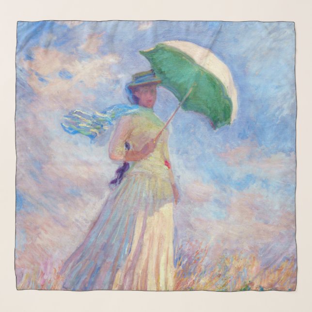 Claude Monet - Woman with a Parasol facing right Scarf (Front)