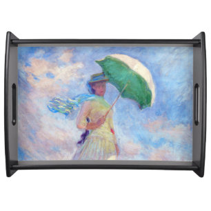 Claude Monet - Woman with a Parasol facing right Serving Tray