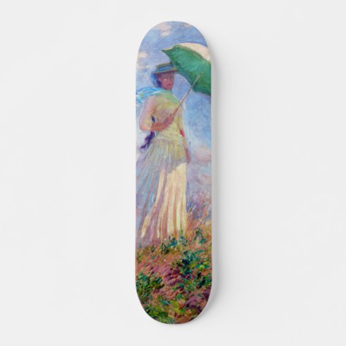Claude Monet _ Woman with a Parasol facing right Skateboard