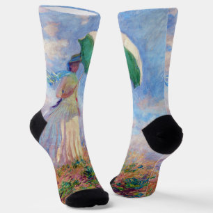 Claude Monet - Woman with a Parasol facing right Socks