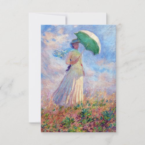 Claude Monet _ Woman with a Parasol facing right Thank You Card