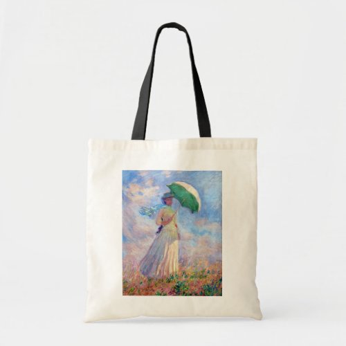 Claude Monet _ Woman with a Parasol facing right Tote Bag