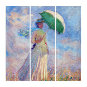 Claude Monet - Woman with a Parasol facing right Triptych