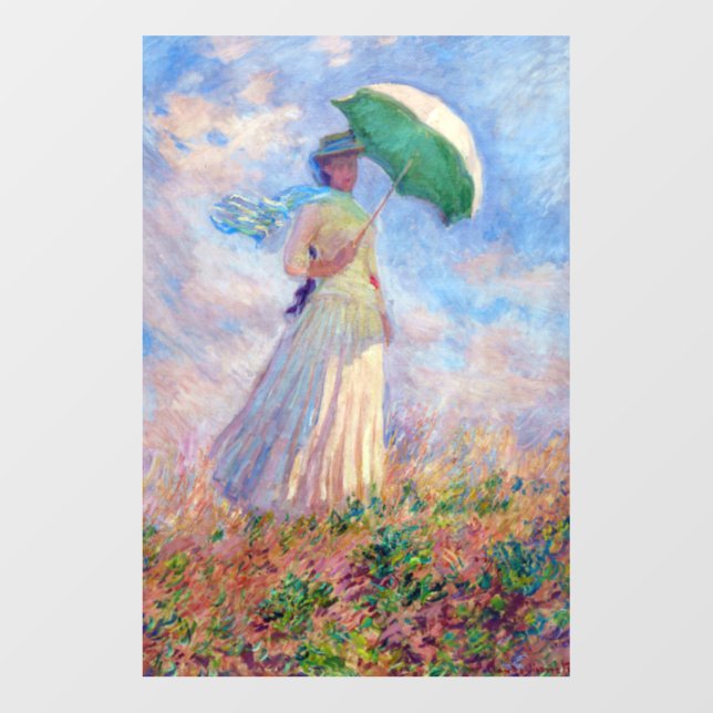 Claude Monet - Woman with a Parasol facing right Wall Decal (Front)
