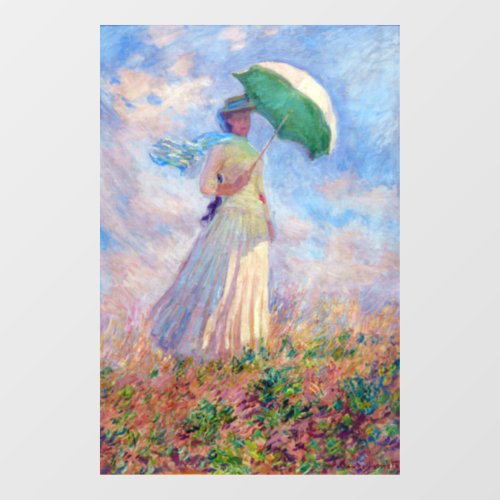 Claude Monet _ Woman with a Parasol facing right Window Cling
