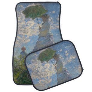Claude Monet Woman with a Parasol Fine Art Car Floor Mat