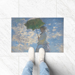 Claude Monet Woman with a Parasol Fine Art Doormat