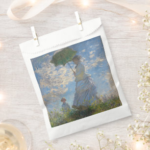 Claude Monet Woman with a Parasol Fine Art Favor Bag