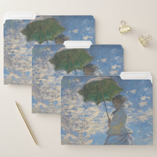 Claude Monet Woman with a Parasol Fine Art File Folder