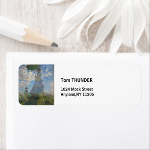 Claude Monet Woman with a Parasol Fine Art Label