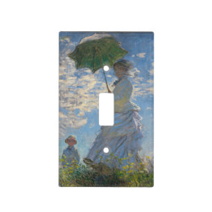Claude Monet Woman with a Parasol Fine Art Light Switch Cover