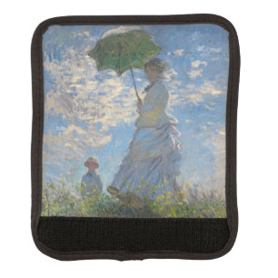 Claude Monet Woman with a Parasol Fine Art Luggage Handle Wrap